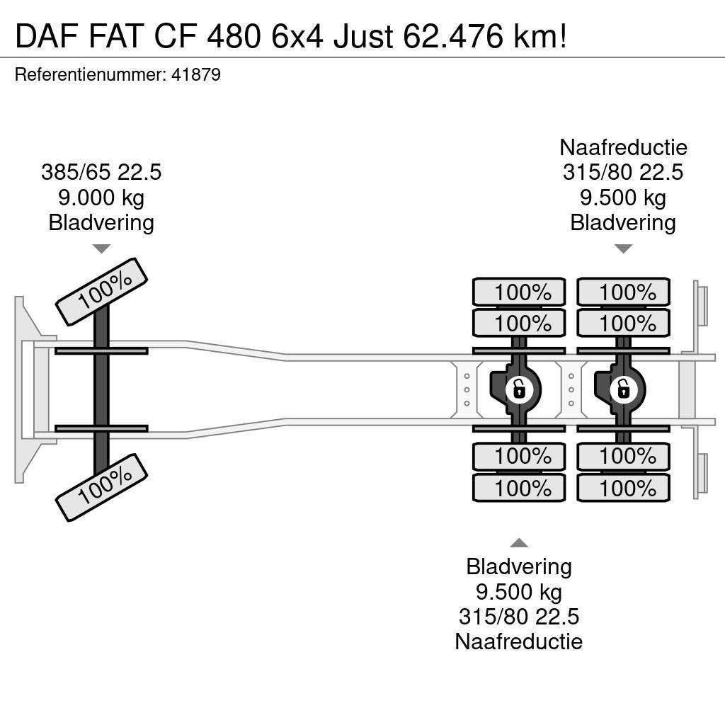 DAF FAT CF 480 6x4 Just 62.476 km! Sunkvežimiai su keliamuoju kabliu