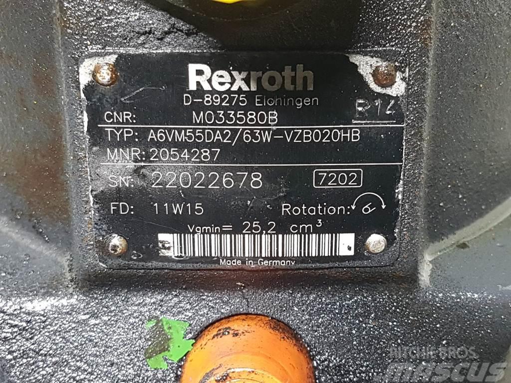 Rexroth A6VM55DA2/63W-MO33580B / R902054287-Drive motor Hidraulikos įrenginiai