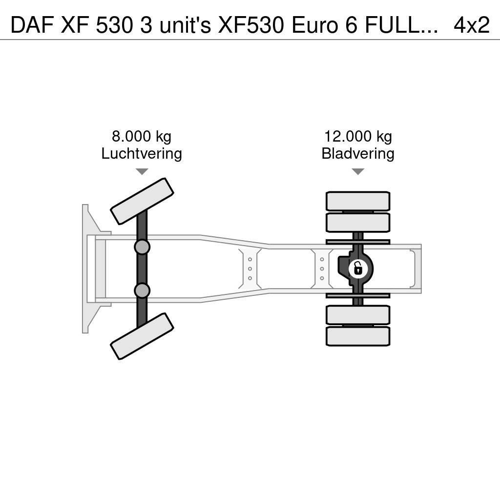 DAF XF 530 3 unit's XF530 Euro 6 FULL-SPOILER ZF-Intar Naudoti vilkikai