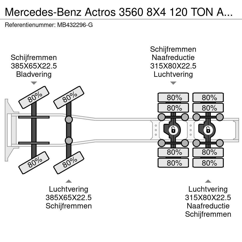 Mercedes-Benz Actros 3560 8X4 120 TON AN RETARDER Naudoti vilkikai