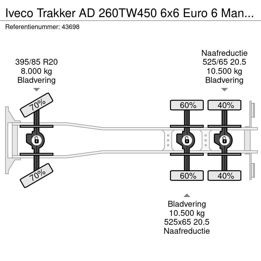 Iveco Trakker AD 260TW450 6x6 Euro 6 Manual Full steel J Savivarčių priekabų vilkikai