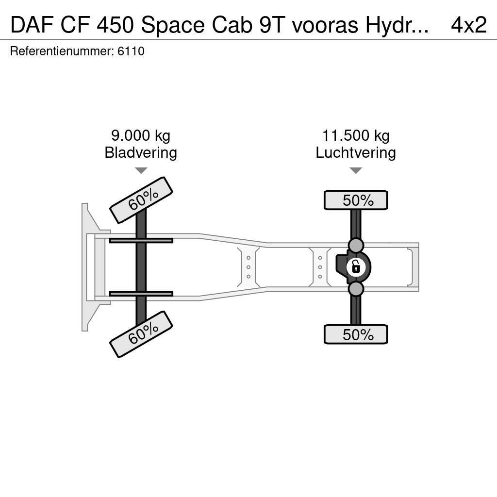 DAF CF 450 Space Cab 9T vooras Hydraulic NL Truck Naudoti vilkikai