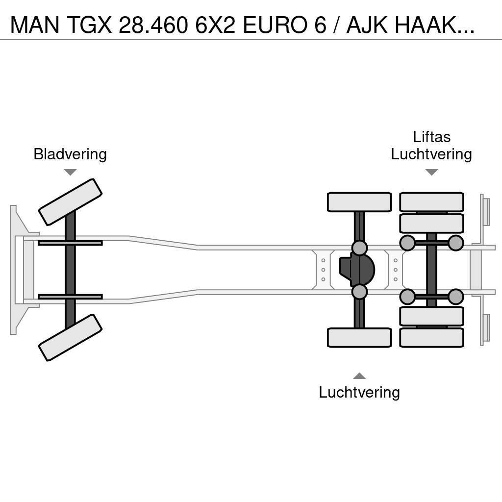 MAN TGX 28.460 6X2 EURO 6 / AJK HAAKSYSTEEM / BELGIUM Sunkvežimiai su keliamuoju kabliu