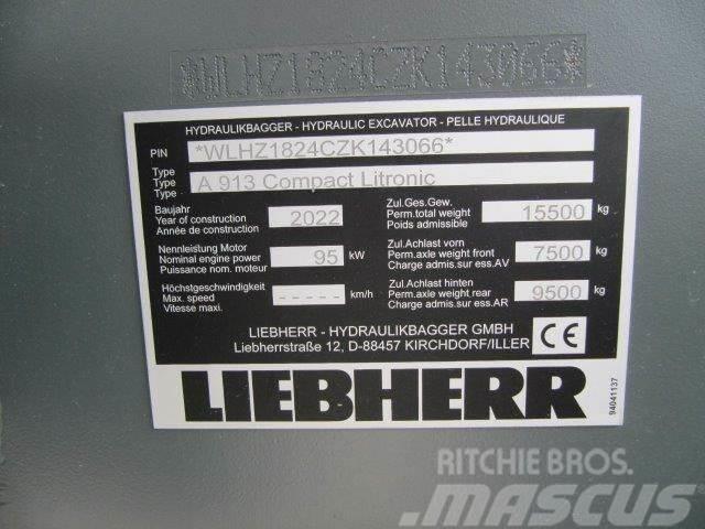Liebherr A 913 Compact G6.0-D Ratiniai ekskavatoriai