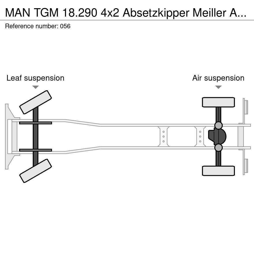 MAN TGM 18.290 4x2 Absetzkipper Meiller AK 10 MT Skip loader trucks