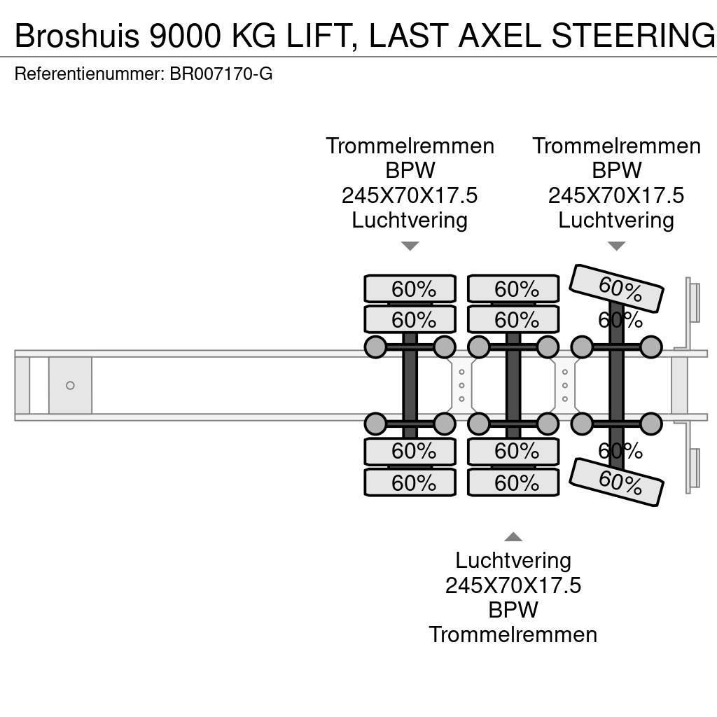 Broshuis 9000 KG LIFT, LAST AXEL STEERING Low loader-semi-trailers