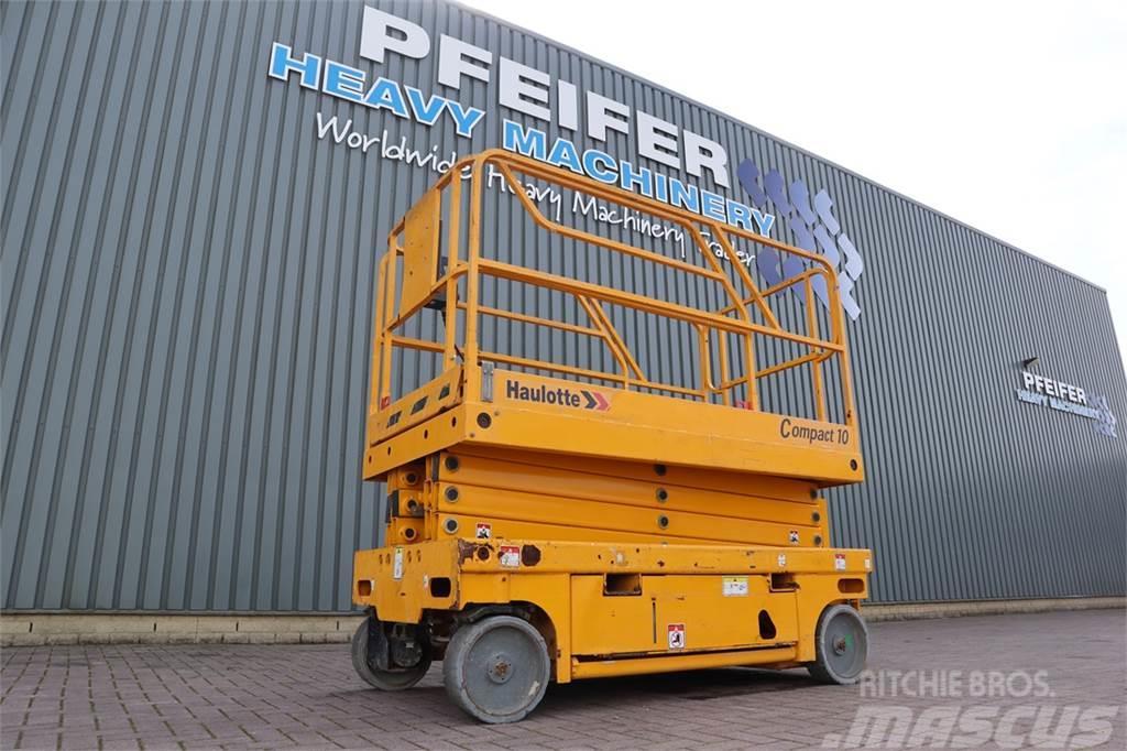 Haulotte COMPACT 10 Electric, 10m Working Height, 450kg Cap Scissor lifts