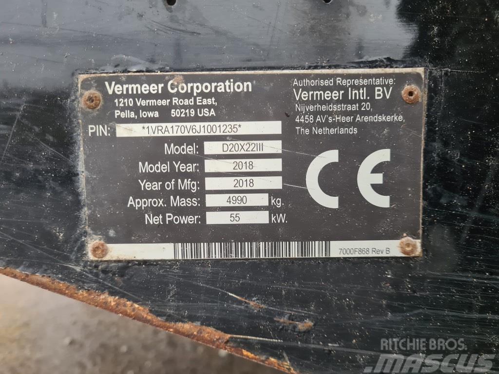 Vermeer D20x22III Horizontal Directional Drilling Equipment