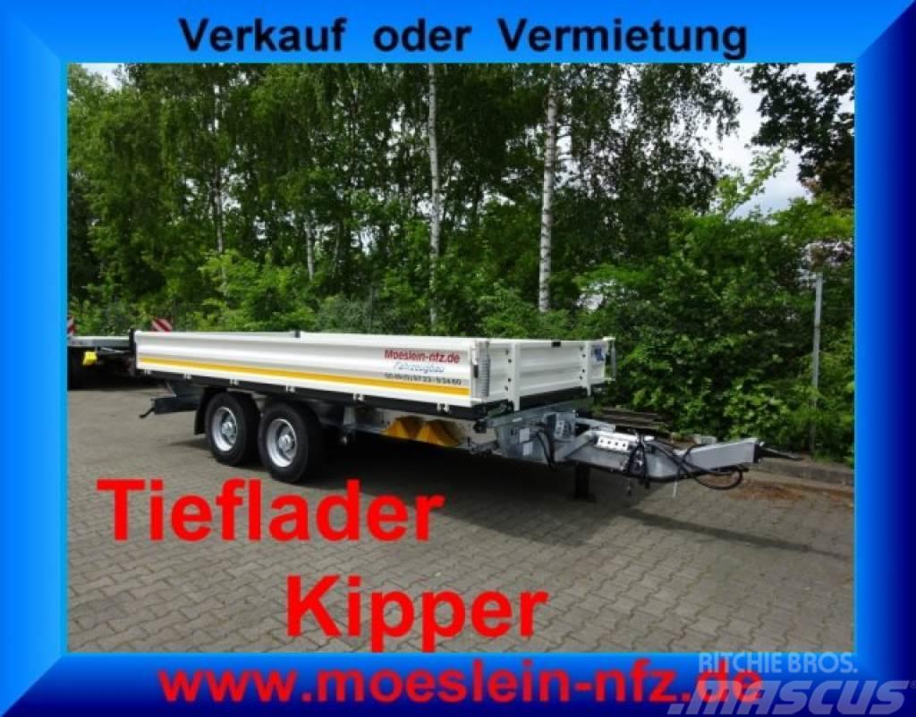 Möslein TTD 13 Weiß 13 t Tandem 3- Seitenkipper Tieflader Tipper trailers