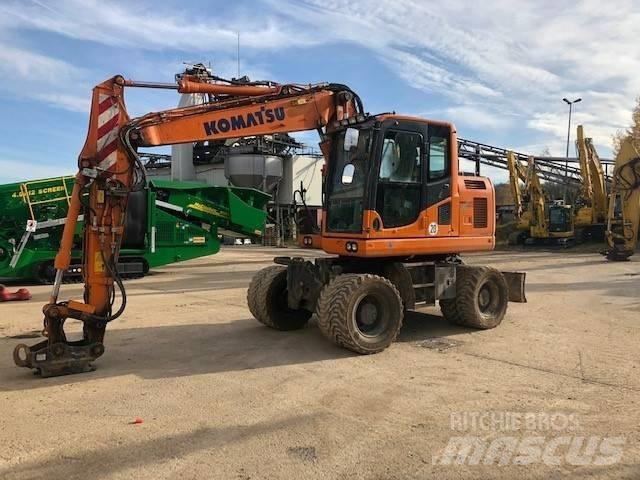 Komatsu PW148-10 Ratiniai ekskavatoriai