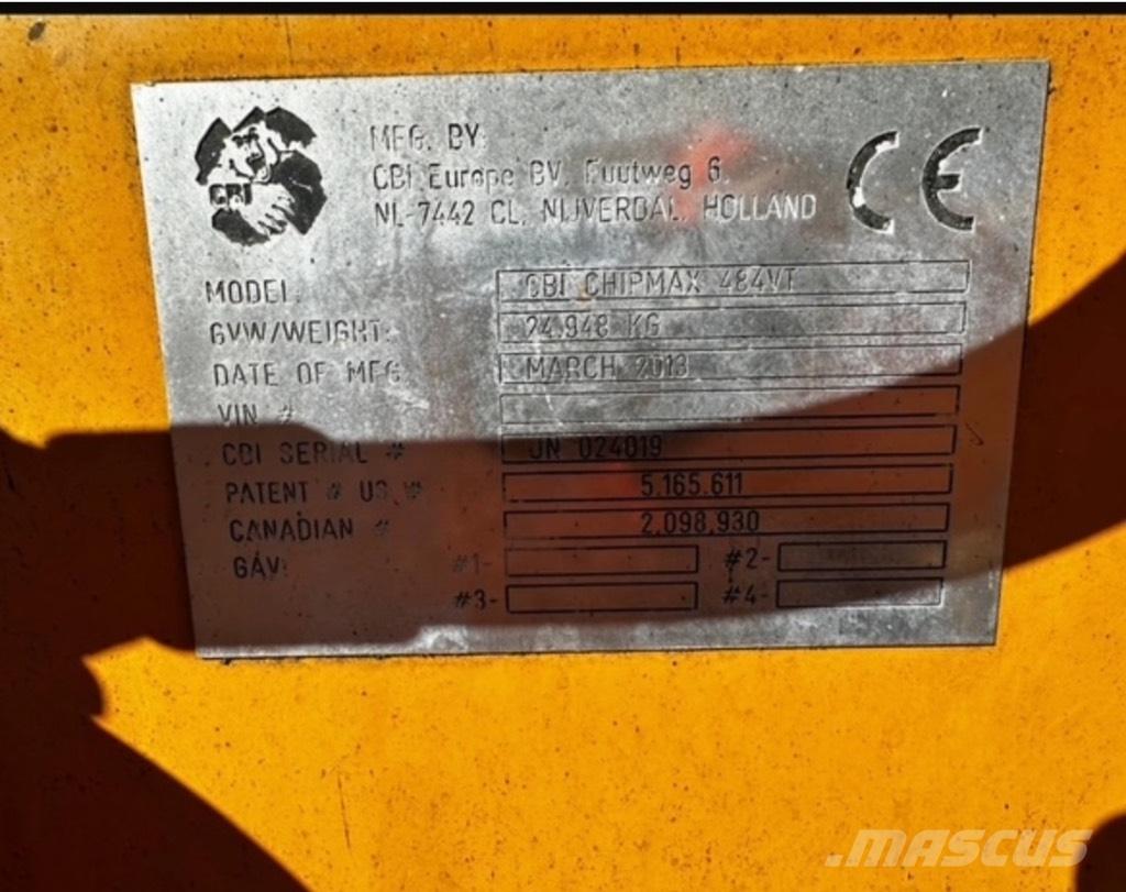 CBI Chipmax 484VT Medienos smulkintuvai