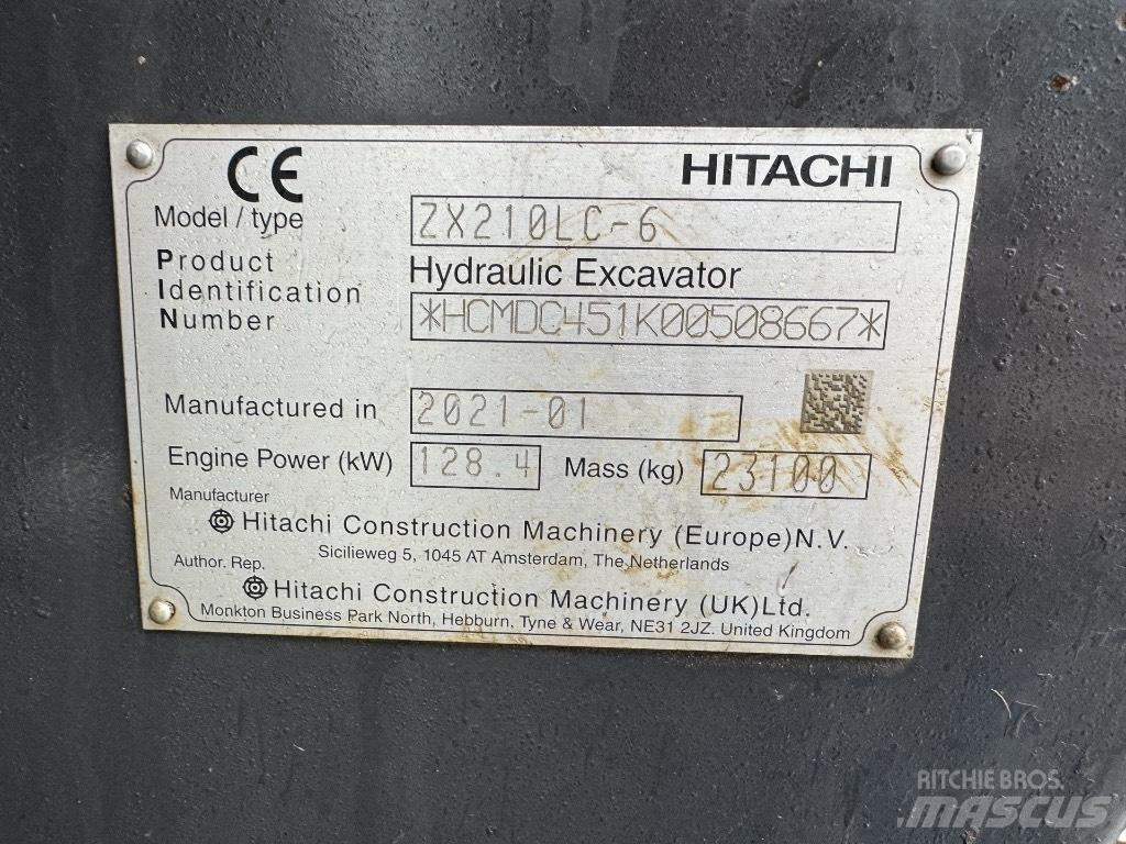 Hitachi ZX 210 LC-6 Vikšriniai ekskavatoriai