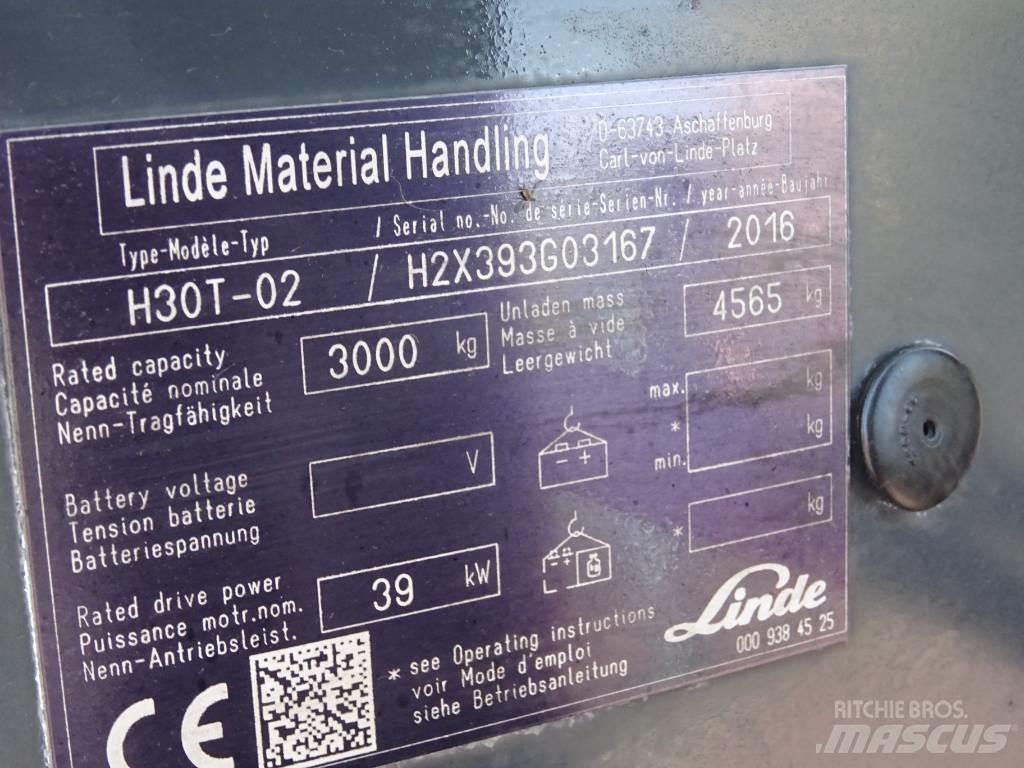 Linde H30T-02 LPG (dujiniai) krautuvai