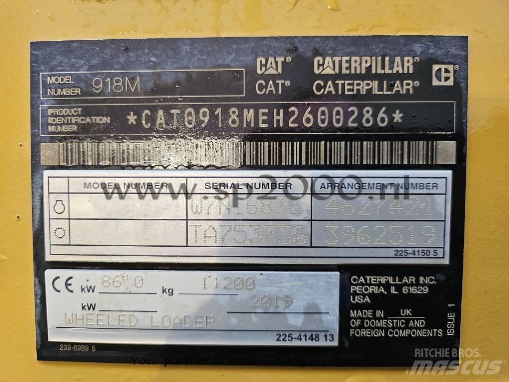 CAT 918 M Naudoti ratiniai krautuvai