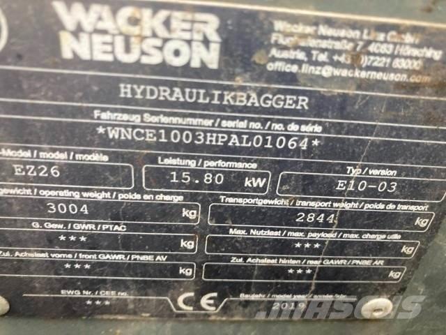 Wacker EZ26 Mini ekskavatoriai < 7 t
