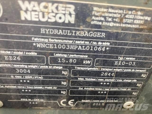 Wacker EZ26 Mini ekskavatoriai < 7 t