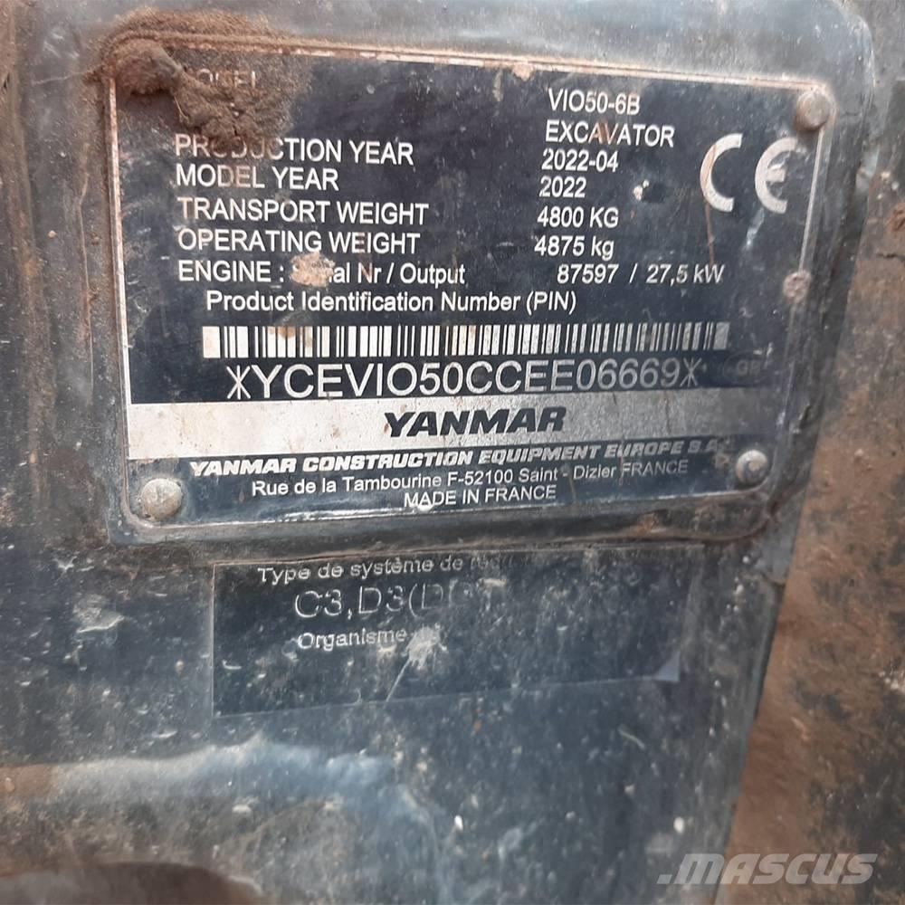 Yanmar Vio 50 Mini ekskavatoriai < 7 t