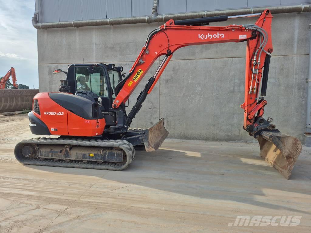 Kubota KX080 4@2 Vidutinės galios ekskavatoriai 7-12 t