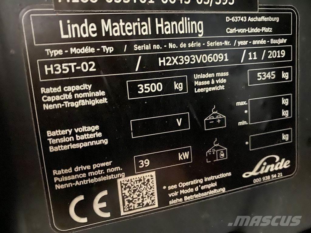 Linde H35T-02 LPG (dujiniai) krautuvai