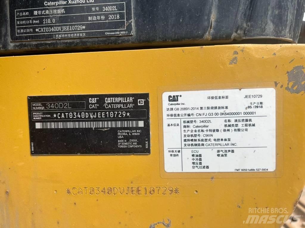 CAT 340D2L Vikšriniai ekskavatoriai