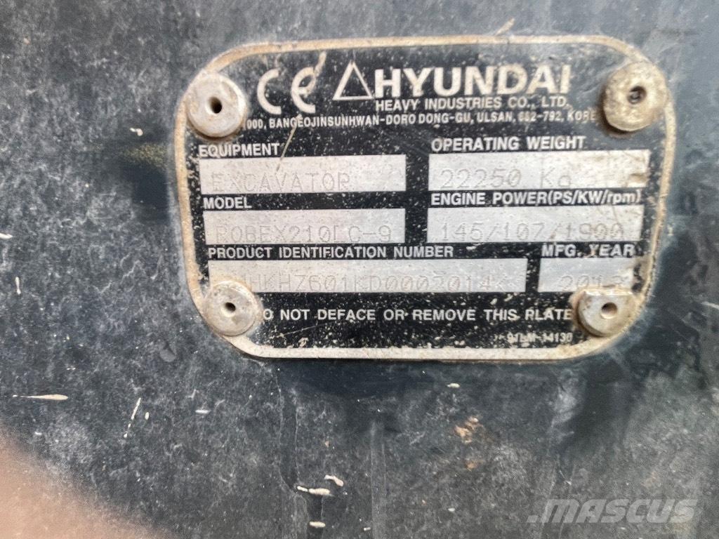 Hyundai 210-9 Vikšriniai ekskavatoriai