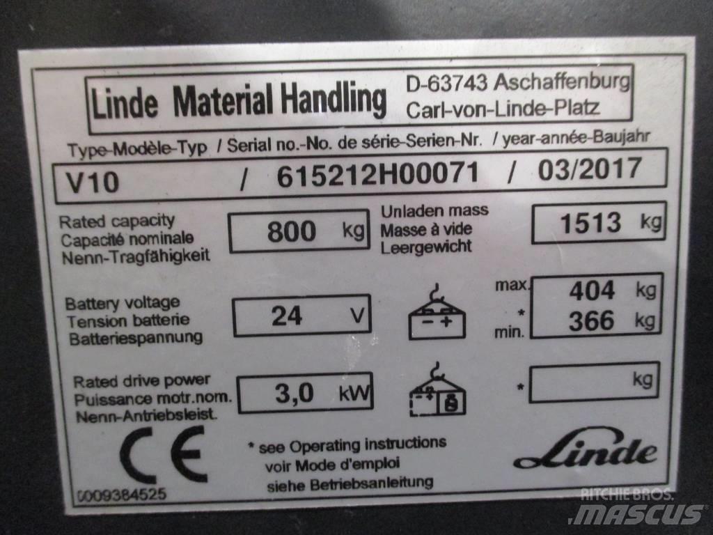 Linde V 10 Didelių aukščių keltuvai-krautuvai