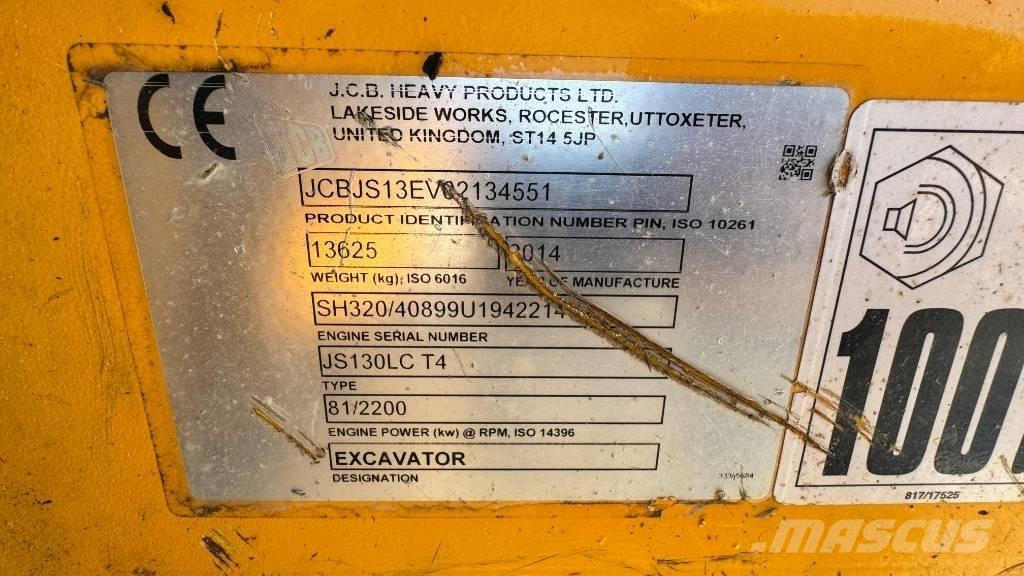 JCB JS 130 LC Vikšriniai ekskavatoriai