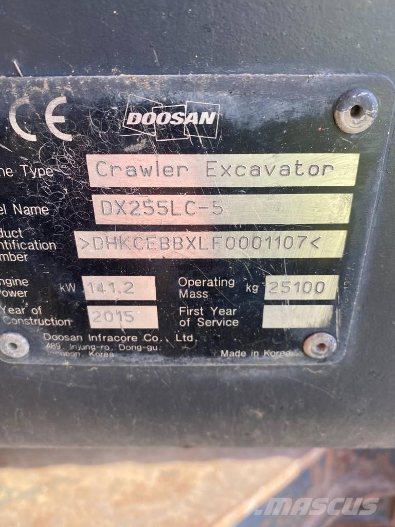 Doosan DX 255 LC-5 Vikšriniai ekskavatoriai