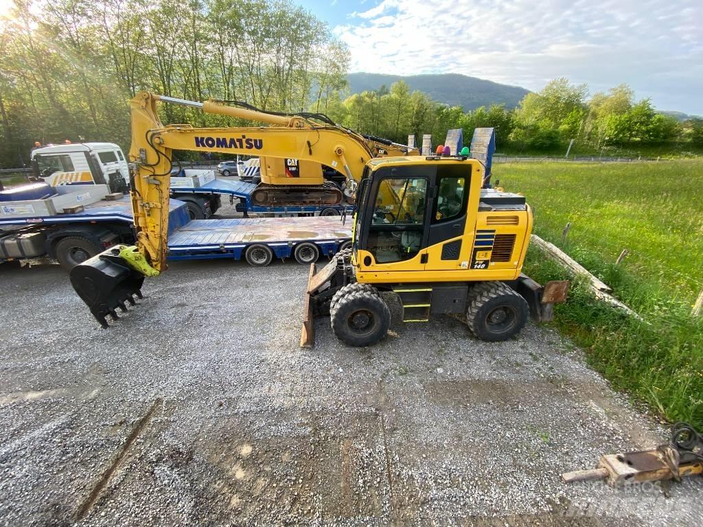 Komatsu PW 148 Ratiniai ekskavatoriai