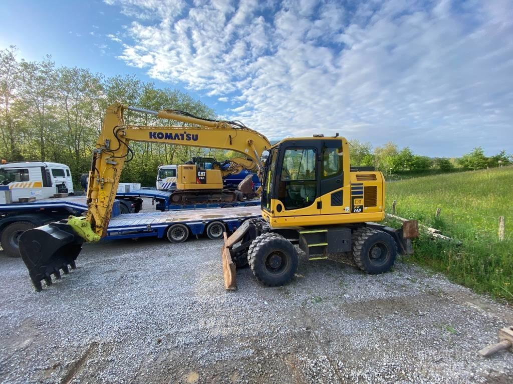 Komatsu PW 148 Ratiniai ekskavatoriai