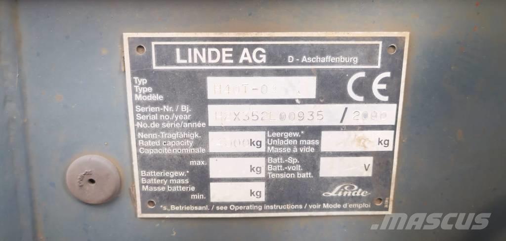 Linde H40T-01 LPG (dujiniai) krautuvai