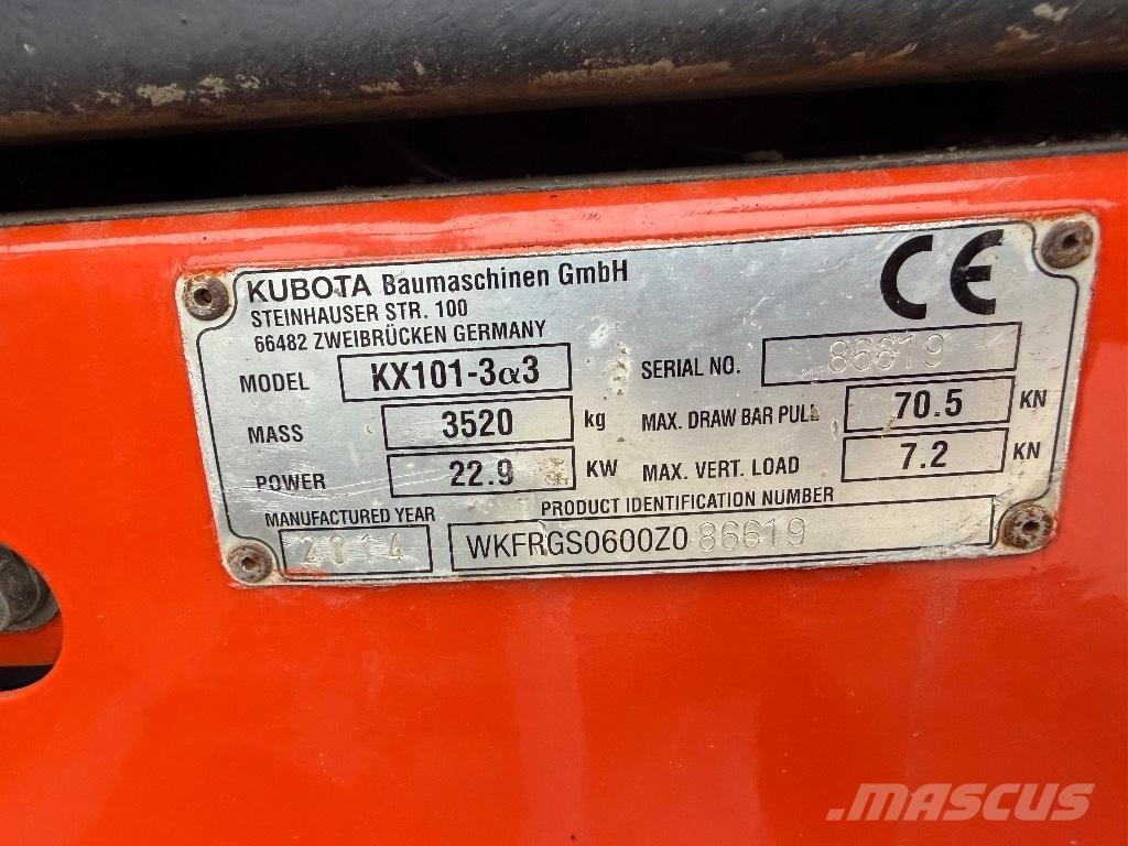 Kubota KX 101-3 A 2 Mini ekskavatoriai < 7 t