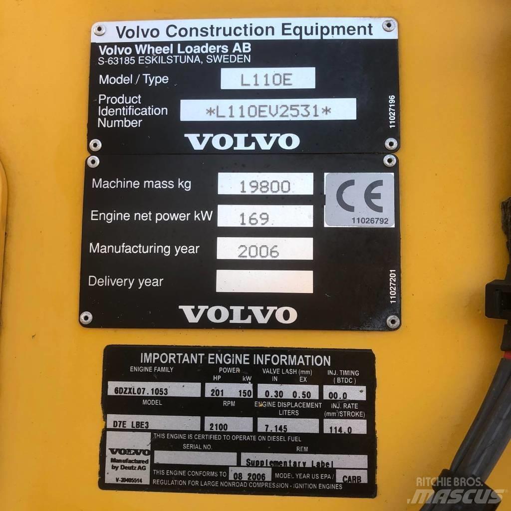 Volvo L 110 E Naudoti ratiniai krautuvai