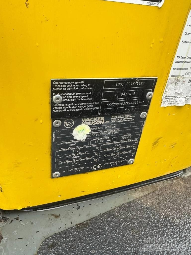 Wacker Neuson 4001 Statybiniai savivarčiai sunkvežimiai