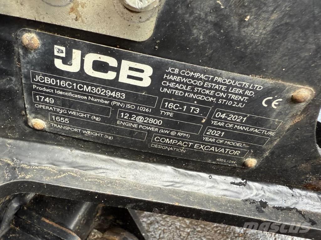 JCB 16 C-1 Mini ekskavatoriai < 7 t