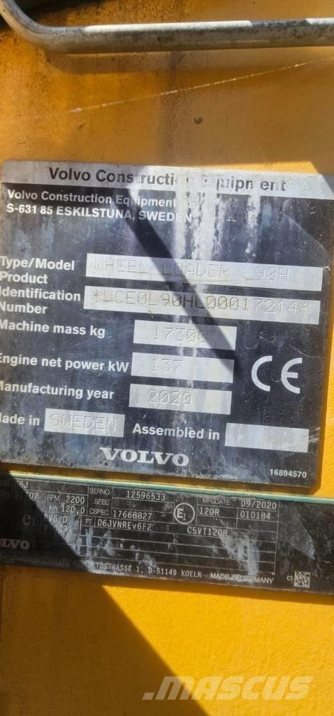 Volvo L 90 H Naudoti ratiniai krautuvai