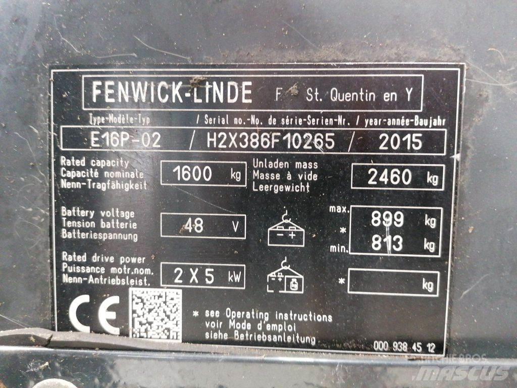 Linde E16P-02 Elektriniai šakiniai krautuvai
