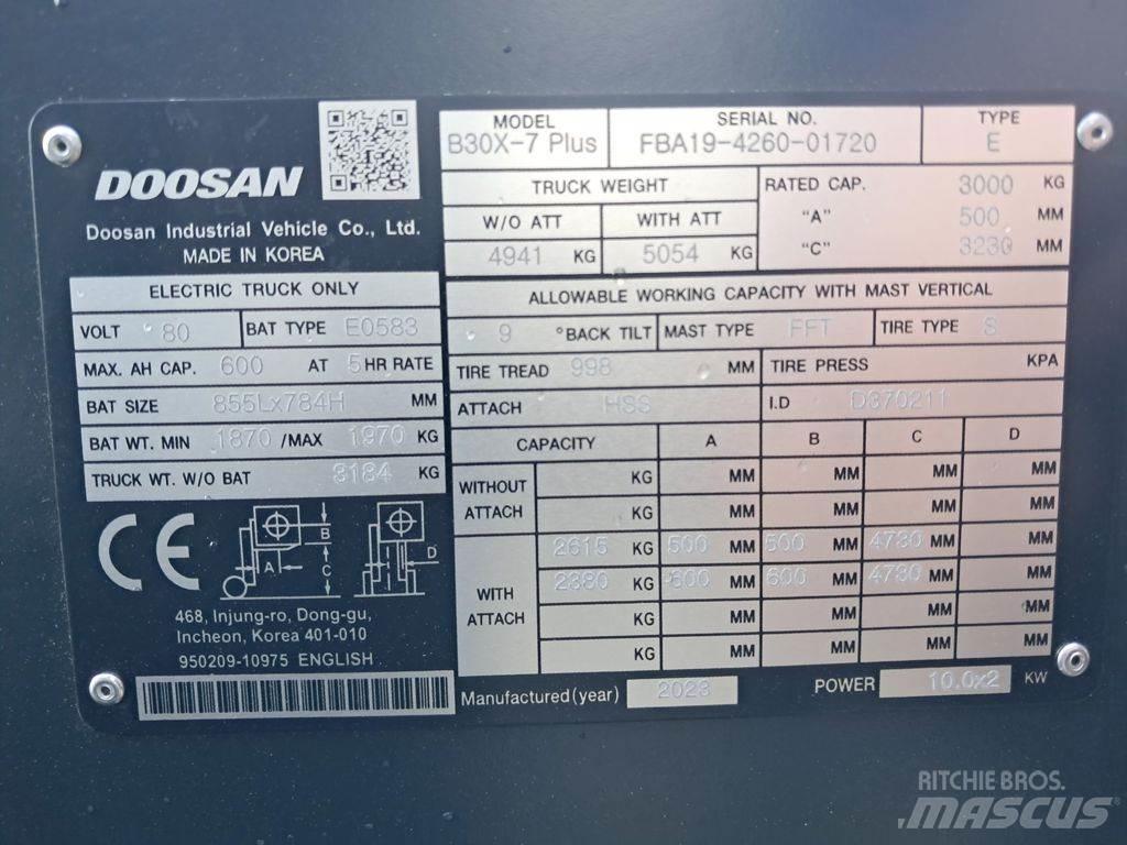 Doosan B30X-7 Plus Elektriniai šakiniai krautuvai