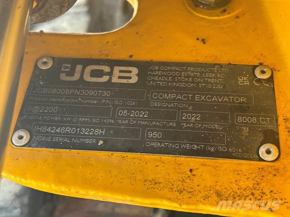 JCB MICRO 8008 Mini ekskavatoriai < 7 t
