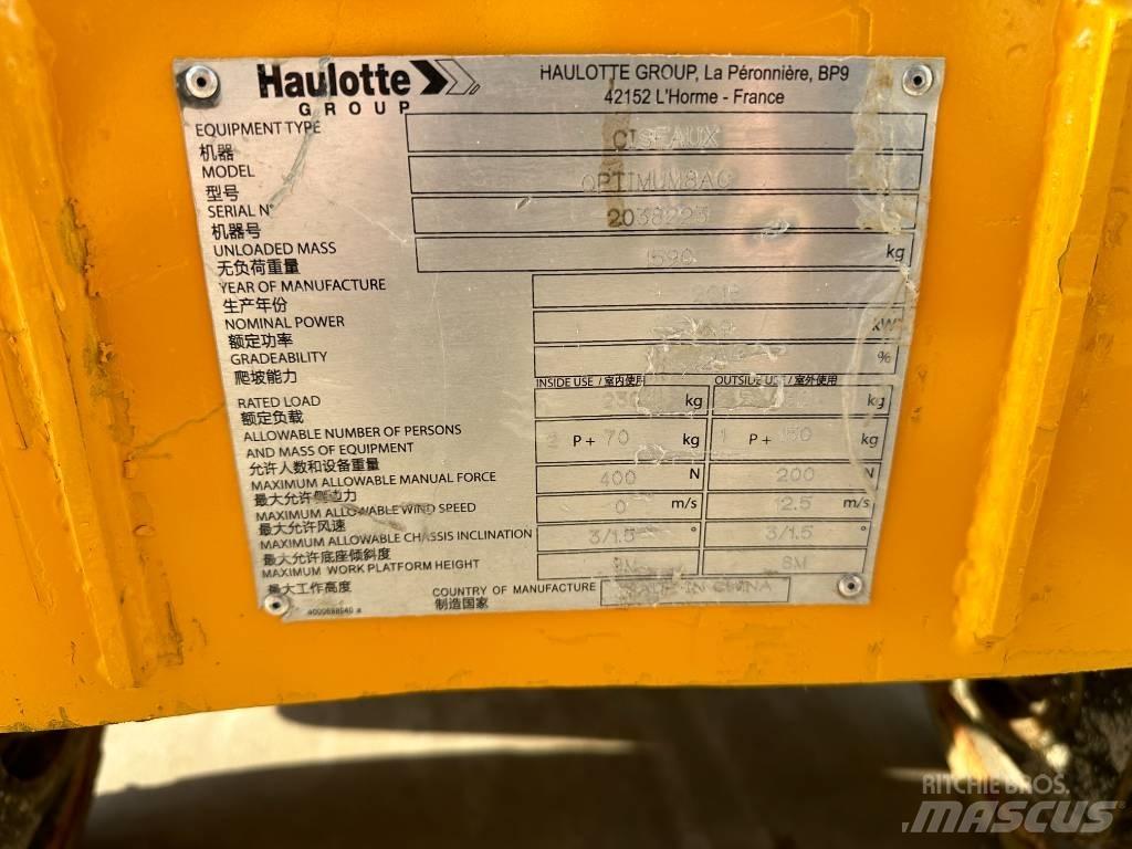 Haulotte OPTIMUM 8 Žirkliniai keltuvai