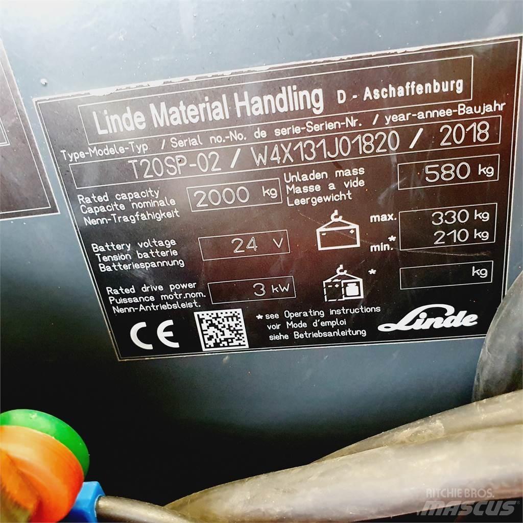 Linde T20SP kurz Mažų aukščių keltuvai
