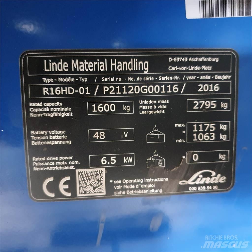 Linde R16HD Šakiniai krautuvai su prailgintu keltuvu
