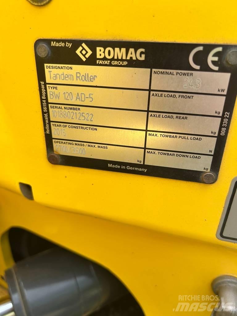 Bomag BW 120 AD-5 Porinių būgnų volai