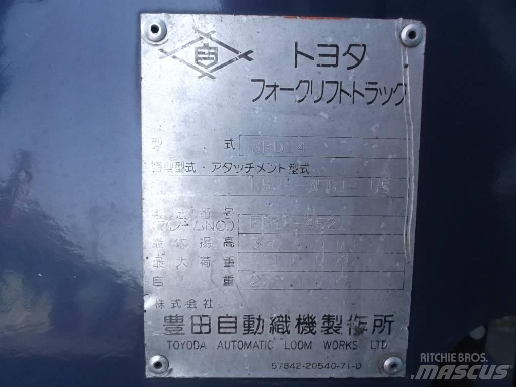 Toyota 3 FD 14 Dyzeliniai krautuvai