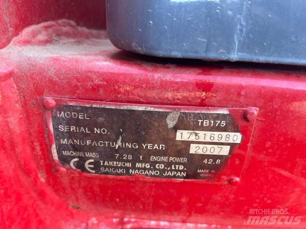 Takeuchi TB 175 Vidutinės galios ekskavatoriai 7-12 t