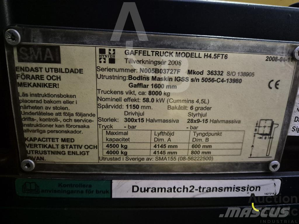 Hyster H4.5FT6 Dyzeliniai krautuvai