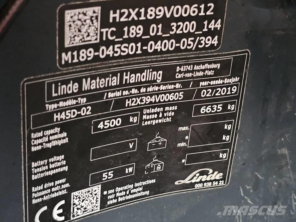 Linde H45D-02 Dyzeliniai krautuvai