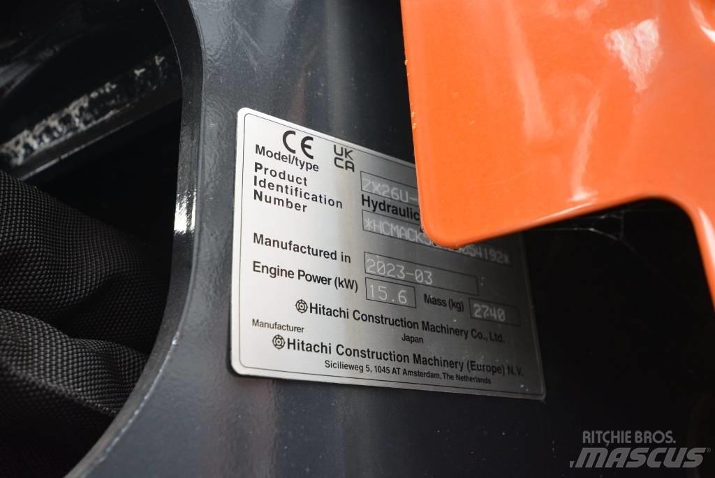 Hitachi ZX 26 U-6 Mini ekskavatoriai < 7 t