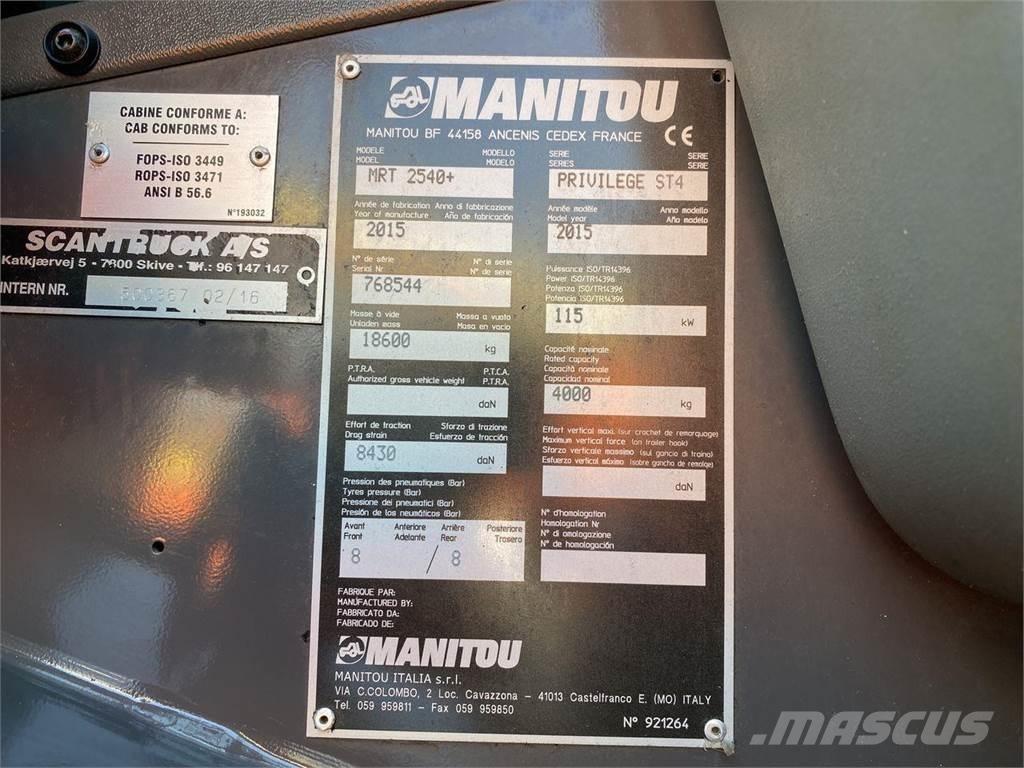 Manitou MRT2540MS Teleskopiniai krautuvai
