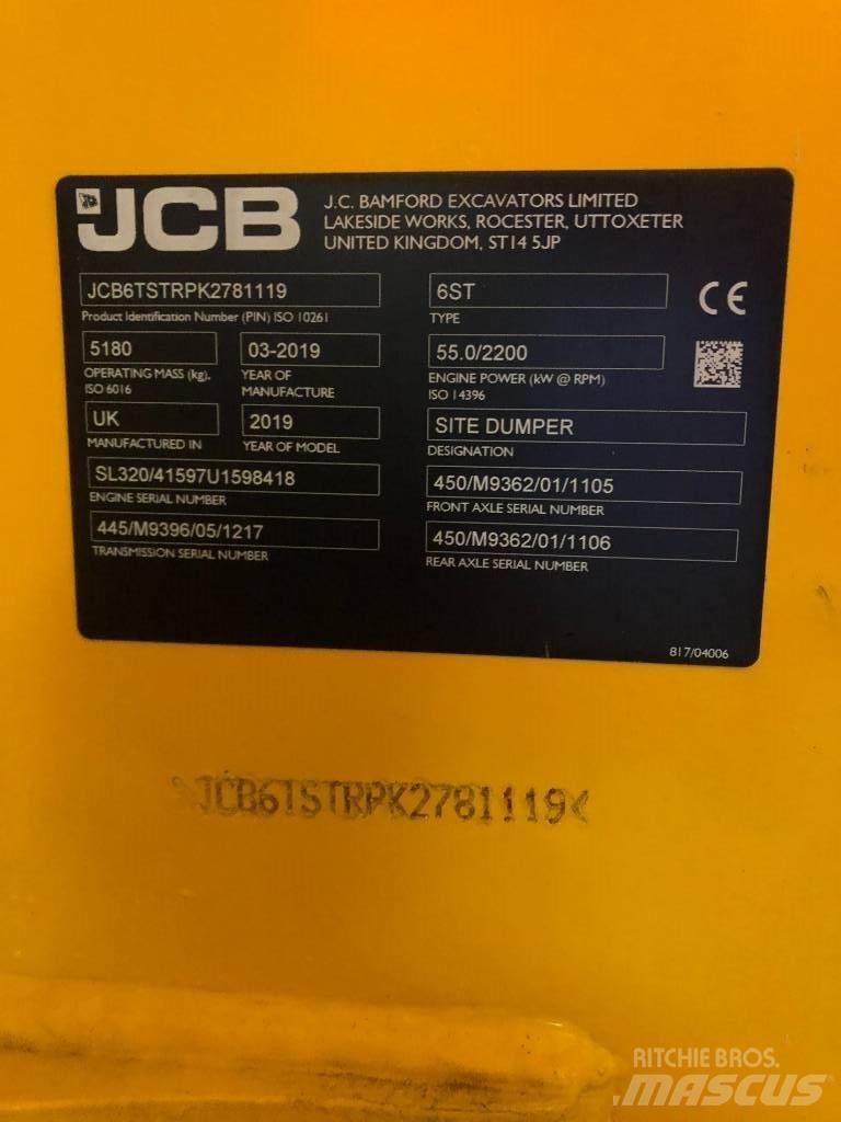JCB 6 ST Statybiniai savivarčiai sunkvežimiai